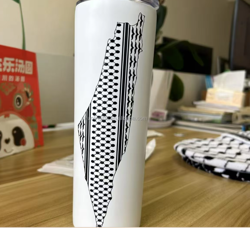 Keffiyeh Pattern in Palestine Map