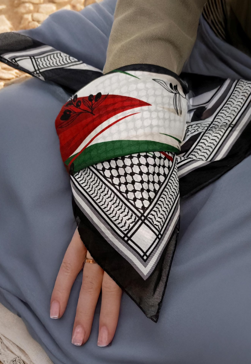 "Olive Flame" – Resistance Woven Scarf