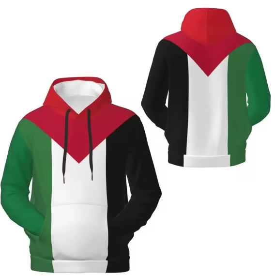 "PALESTINE  Flame" – Statement Hoodie of Solidarity